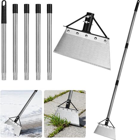 Pelle De Desherbage avec Manche 200cm, Pelle De Nettoyage Multifonctionnelle, Pelle De Jardin Desherbante, Outillage de Jardin pour Espace Extérieur, Maison, Ferme (1/5)