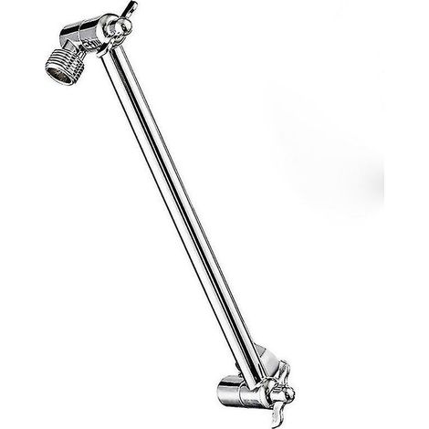 11 Inch Adjustable Shower Arm Universal Connection Solid Brass Shower Adjustable Angle Anti-leak Shower Extension Arm