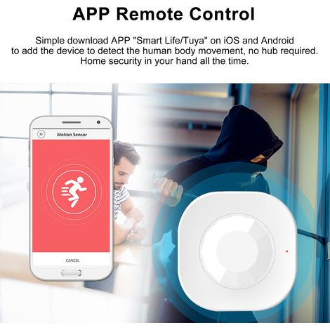 Capteur de mouvement WIFI PIR, détecteur infrarouge passif sans fil, alarme anti-cambriolage, Tuya Smart APP, contrôle pour la maison (1/5)