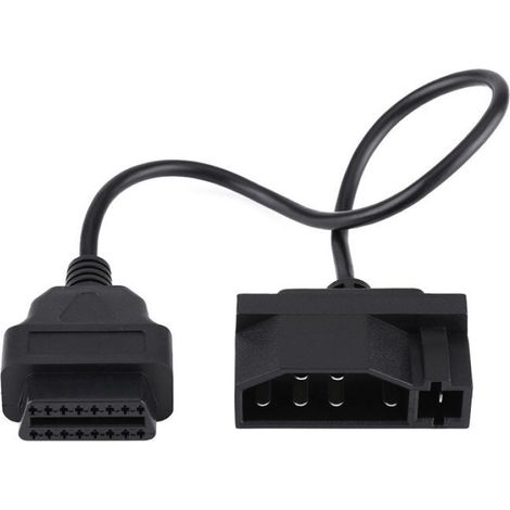 Câble Adaptateur OBD2 - 7 Broches vers 16 Broches - Pour Diagnostic Automobile - Longueur 40 cm - Noir (1/5)