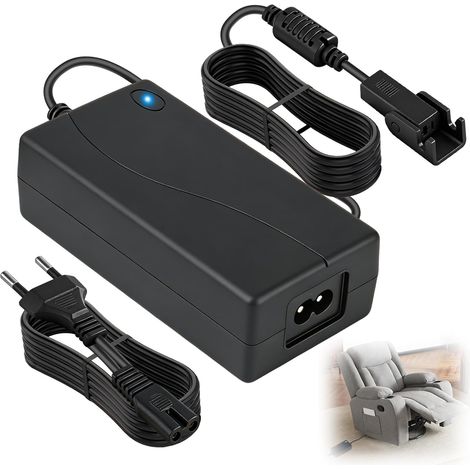 Adaptateur Secteur 29V 2A pour Fauteuil Inclinable et Canapé Électrique, Transformateur d'alimentation AC/DC Universel Compatible avec Okin Limoss Kaidi, Câble Inclus