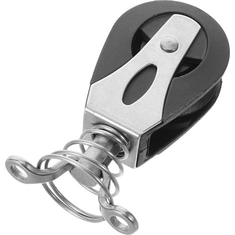 Semplice bitta in acciaio, puleggia in nylon per uso nautico e in acciaio inossidabile, leggera, riduce al minimo l'abrasione, cima per uso professionale su yacht. (1/5)
