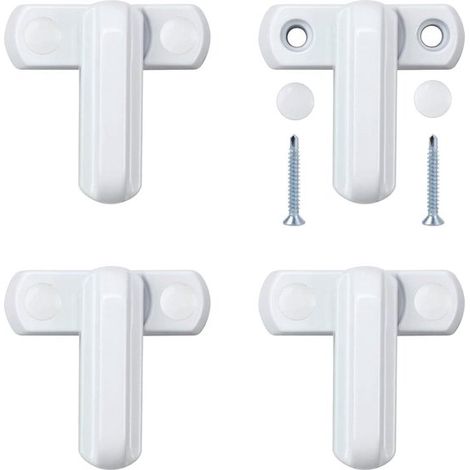 Fenstersicherheitsset mit Schwenkverriegelung – Robustes Zinkgussset – 4er-Set – Für UPVC- und PVC-Fenster und -Türen – Einbruchschutz (1/5)