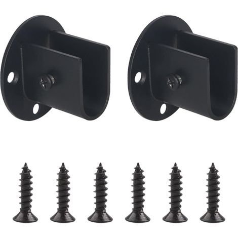 INCREWAY - Support pour barre de placard en tube plan, 2 supports (1/5)