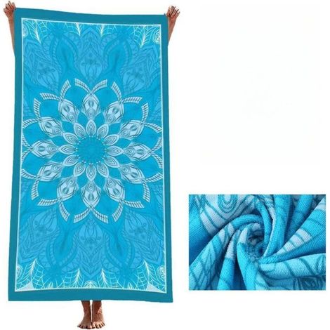 Serviette de plage - AUCUNELY - Extra large - Microfibre - Lavable - Sans sable (1/5)