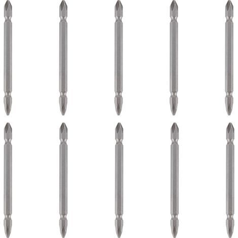 Tournevis électrique à double tête croisée S2, outil de quincaillerie en acier allié 100mm 10 pièces (1/5)