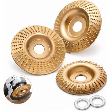 3 Pièces Disque Meuleuse Bois 100mm Wood Carving Disc Disque Poncage Bois Meule En Carbure de Tungstène Roues pour Meuleuse d'angle (1/5)