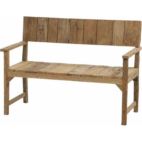 Loreo 2er Bank Gestell und Fläche Teakholz Recycled natur (1/5)