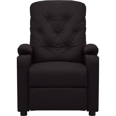 Fauteuil de Salon，Chaise，Fauteuil de massage Noir Similicuir CFW600794 (1/5)