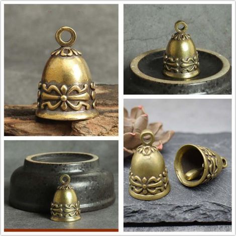 Clochettes à suspendre en laiton antique vintage pour décoration, petites clochettes, clochettes à suspendre en laiton vintage (1/4)