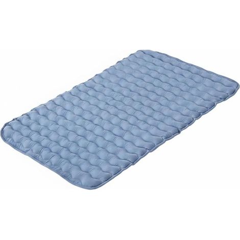 Anti-pressure Mattress Topper, Cushion Pad, Targeted Comfort, Long-Lasting, with Textured Tube Layer, Breathable and Cooling Cover, Silicone Bottom, 70 x 120 cm, Light Blue Wavy (1/5)