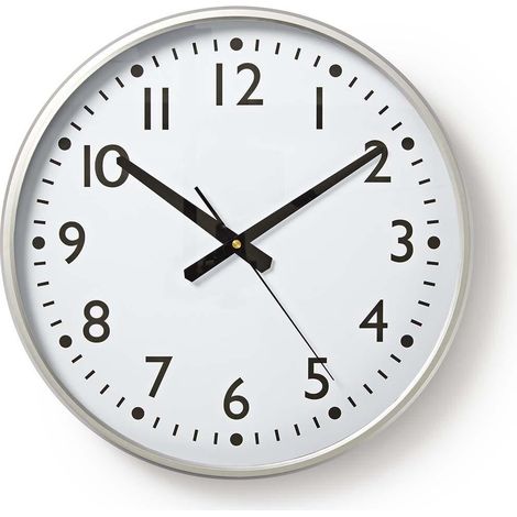 Nedis CLWA016PC38AL Horloge Murale Blanc et Noir 38 cm (1/5)