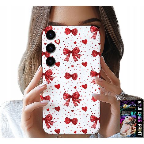 Hülle für Samsung Galaxy S24 Plus – modische rote Schleifenmuster (1/5)