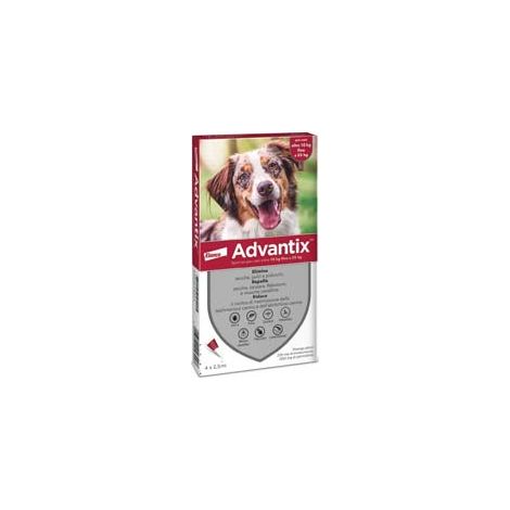 ANTIPARASSITARIO ADVANTIX PER CANI DA KG.10 A KG.25  in conf. da 6 pipette SPOTON    ADVANTIX