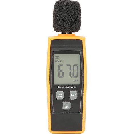 Schallpegelanzeiger, digitales LCD-Geräuschmessgerät, Schallpegelmesser, dB-Meter, Umgebungsgeräuschmessgerät zur Messung von Schallpegeln von 30 dB bis 130 dB (1/5)