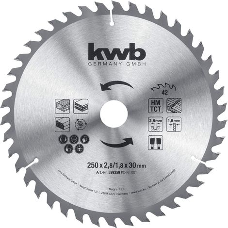 kwb 589359 Lama circolare 250 x 30 mm 1 pz. (1/3)