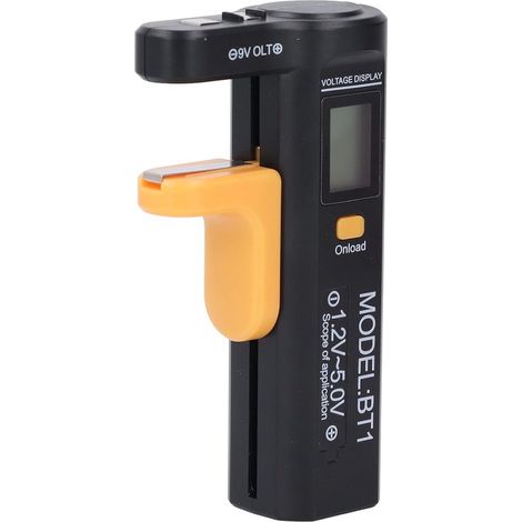 Tester digitale portatile per batterie con display LCD,tester di tensione per batterie AA,AAA e 9V,per test rapidi e portatili (1/5)