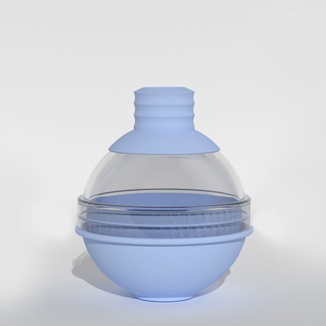 2er-Pack Silikon-Eiswürfelformen mit Trichterdeckel, BPA-freie Silikon-Eishockeyformen für Whiskey, Cocktails, Blau