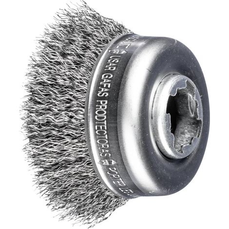 Brosse de cuisine Ø 60 mm, non torsadée, fil d'acier 0,30 mm, raccord X-LOCK, 43468922 – pour un changement d'outil rapide et confortable