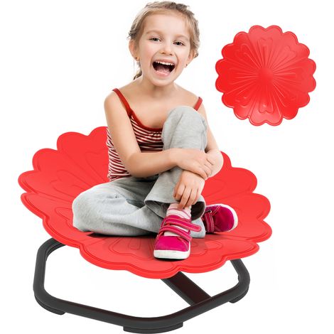 AIYAPLAY Sensory Spinning Chair, Kids Swivel Chair, Red (1/5)