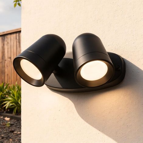 Applique Murale Exterieur, Spot orientable à 330°, Noir (1/5)