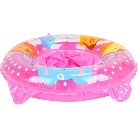 Bouée gonflable à motif animal de dessin animé avec siège pour enfants de 6 à 36 mois, rose rouge (1/5)