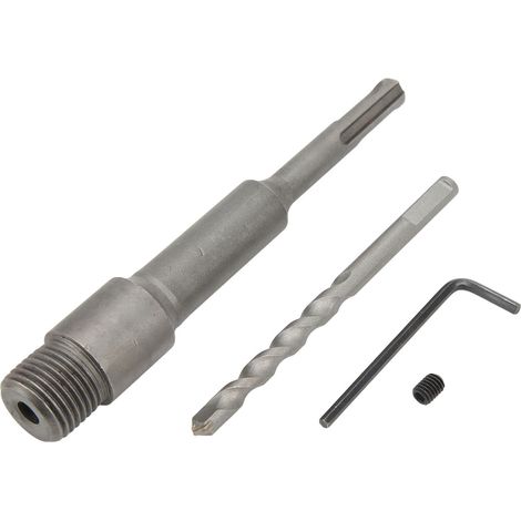 Mèche creuse électrique pour béton, embout argenté de 155 mm, adaptateur de mandrin pour scie cloche à béton (1/5)