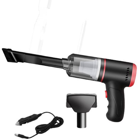 Aspirateur de voiture sans fil haute puissance, mini aspirateur portable pour la maison et la voiture (noir élégant avec fil Modèle voiture) (1/5)