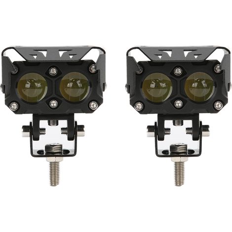 Projecteur LED 120W 4500LM 2 pièces, jaune blanc, IP67 étanche, lampe de route pour moto, SUV, pickup (1/5)