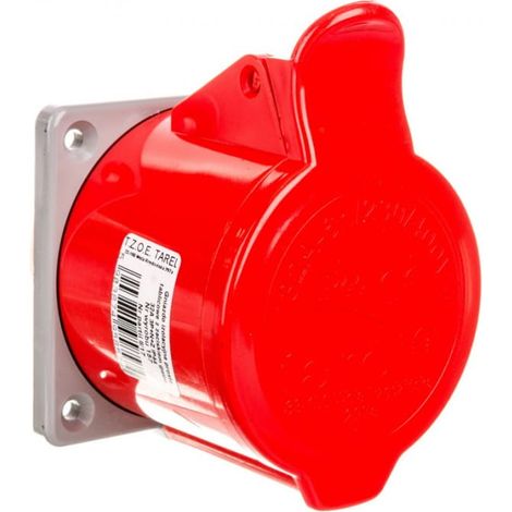 Pannello prese di isolamento 5P 32A 400V rosso IP44 157