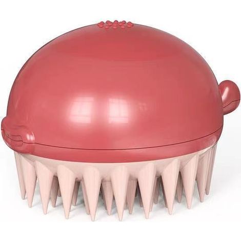 Brosse de bain pour poissons-globes pour animaux de compagnie, peigne de massage, produits de nettoyage pour chats et chiens,rouge