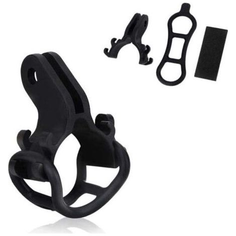 Support de lampe de poche  pour vélo, support universel et stable pour guidon de vélo, clip pour lampe de poche de diamètre inférieur à 40 mm (noir) (1/4)