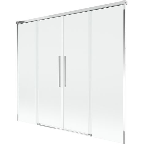 Mexen Rox paroi de douche à 2 volets coulissants 170 x 150 cm, transparent, chrome - 8C9-170-002-01-00