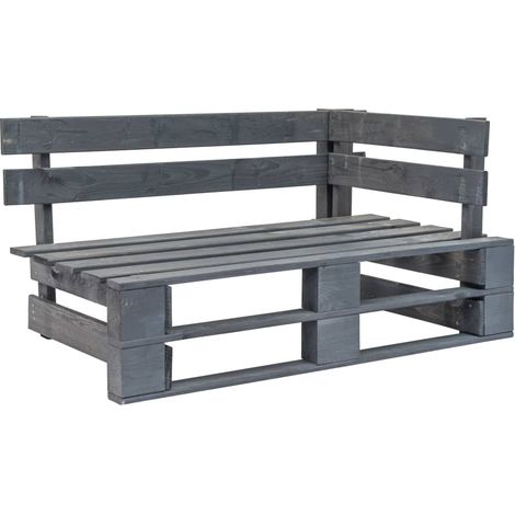 Maison Exclusive - 2-Sitzer-Palettensofa mit Kissen Grau Imprägni