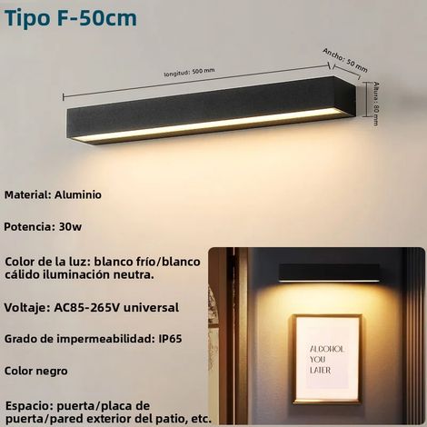 Applique murale extérieure LED étanche IP65 en aluminium pour terrasse, porte, garage, décoration de façade moderne (1/5)