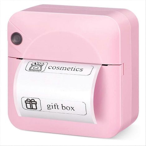 Tragbarer Etikettendrucker mit Farbband, kabelloser Thermodrucker, Mini-Aufkleberdrucker für Notizen, Planer, Memos und Studien (1/5)