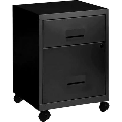 Pierre Henry Combi Filing Cabinet 2 Drawer - Black