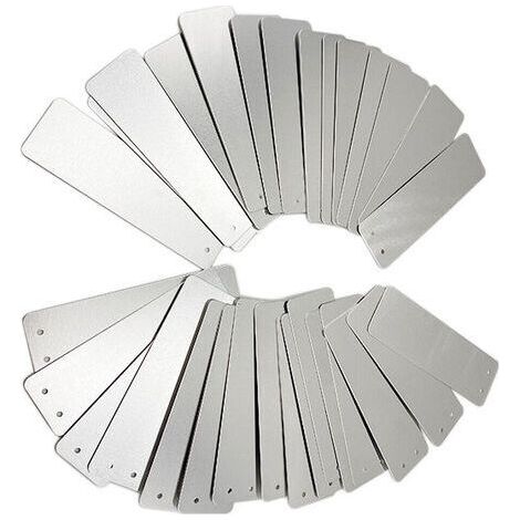 BUNTHAUS Étiquettes en aluminium pour le jardinage, 100 pièces, rectangulaires, panneaux extérieurs, panneaux métalliques, étiquettes pour plantes de jardinage, panneaux en aluminium (1/5)
