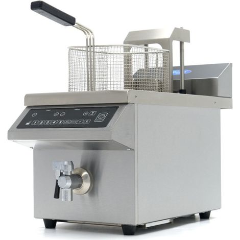 Friteuse - 8 L - 1 panier - induction - système de levage - avec robinet de vidange - Maxima (1/2)