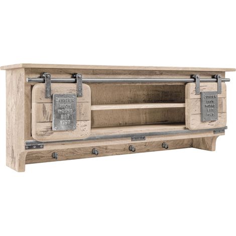 RAILWAY 359 Mensola in legno di mango - laccato / sbiancato 115x30x45 (1/3)