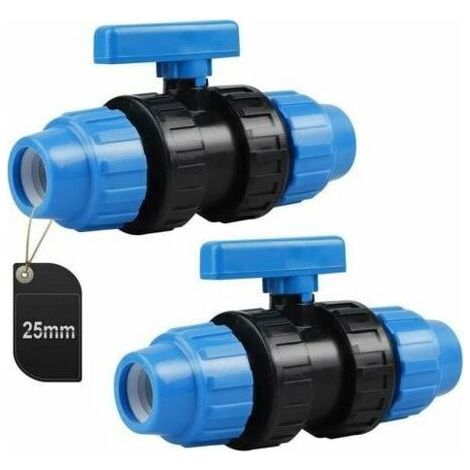 PP-Fitting für 25-mm-PE-Rohr, gerades Kunststoff-PE-Fitting, PP-Verbinder für Wasserrohre, PPR-, PE- und PVC-Rohrverbindungsstück, 2 Stück (1/3)