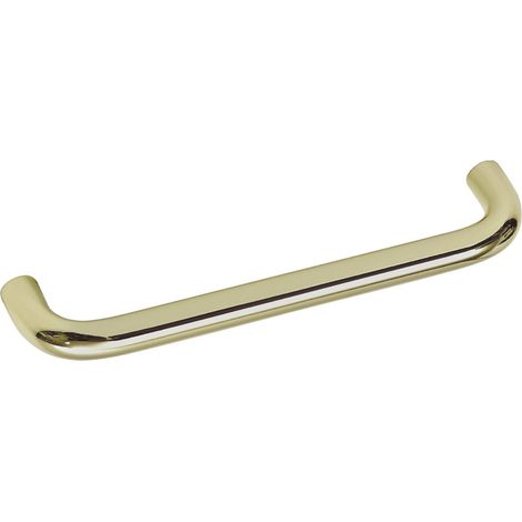 Poignée de meuble ø 10 mm Largeur 202 mm Poignée de tiroir Acier Laiton Argent Espacement 192 mm (1/2)