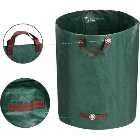 Heavy-duty 300L garden waste bags with handles, reusable garden waste bags for yard waste, garden toppers, plant waste, grass clippings and leaves (1/4)