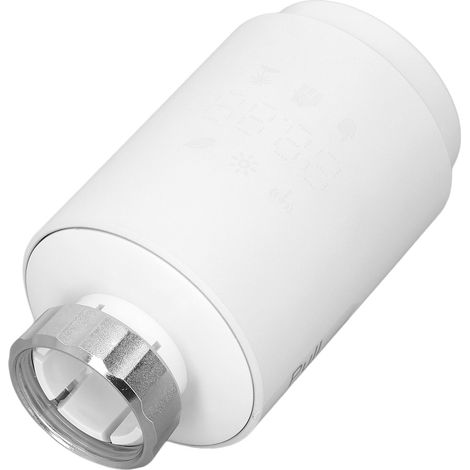 Robinet thermostatique intelligent TV02, radiateur connecté avec contrôle vocal, écran rétroéclairé, sans pile incluse, réf. ZTRV-ZX-TV02-EN (1/5)
