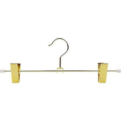 Lot de 10 cintres à pantalons avec 2 pinces antidérapantes pour vêtements (1/5)