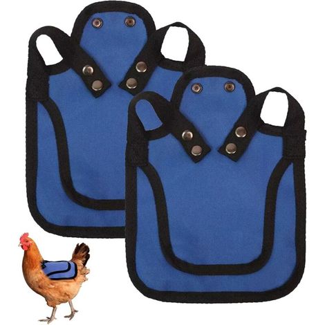 Lot de 2 selles de poulet de qualité supérieure avec sangle extensible, selles de poulet pour poules, tablier de protection dorsale pour poules avec sangle réglable, selle d'accouplement de poule (1/5)