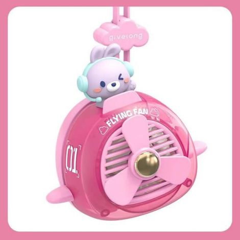 Ventilateur Portable Sans Pale Pour Enfant - Design Ergonomique Avec Cordon De Suspension - Idéal Pour Extérieur Et Voyage - 1 Pièce