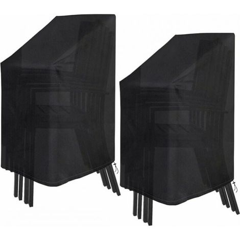 2-Pack Garden Chair Covers, Waterproof Oxford Fabric Garden Chair Covers with Drawstring and Buckle, Patio Chair Covers, Outdoor Chair Covers (75 x 75 x 120 cm, 210D) YMYNY (1/4)