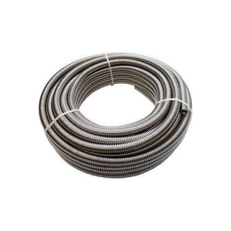 MBM – Tuyau d'arrosage flexible 10 m – Tube nu 1/2" DN12 mm en acier inoxydable – Système CSST pour gaz et eau potable