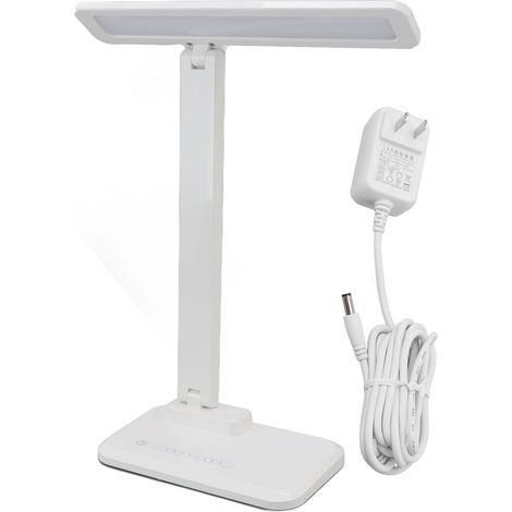 Ortviai Lampe de bureau LED anti-lumière bleue 4000 K, 4 niveaux de luminosité, réglage tactile, en ABS (1/5)